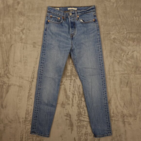 Levi's jeans Wedgie women's 25 mild blue stonewash high rise button fly - Picture 1 of 14